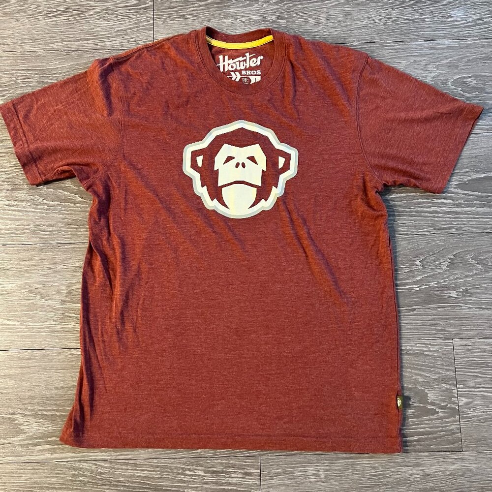 Howler Brothers "El Mono" T-shirt, maroon, Large